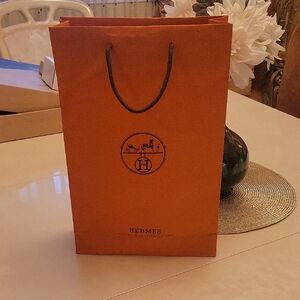 Hermès Orange Shopping Bag
